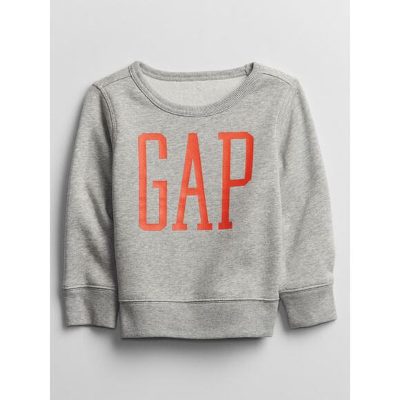 BABYGAP GAP Logo Sweatshirt Gray Crewneck Cotton Toddler Unisex Boys Girls 4 - Picture 1 of 5
